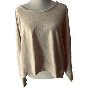 Lovestitch Cropped Speckled Sweater with Open Back size M/L